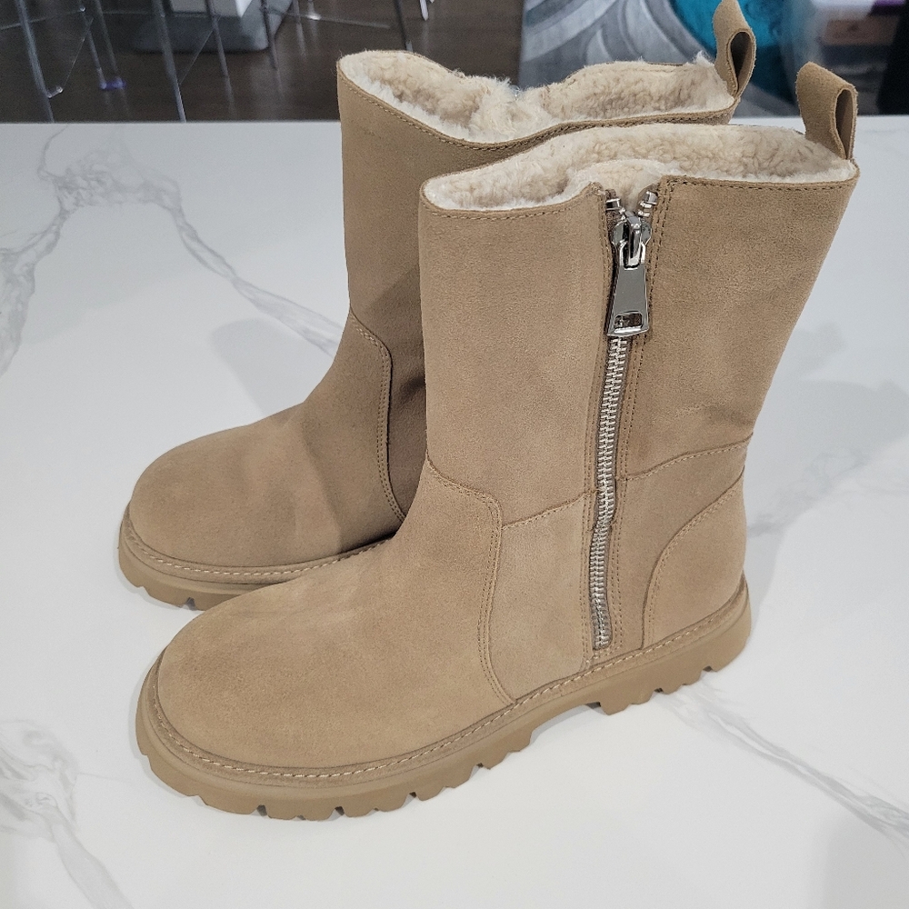Blondo Tan Suede Women's Boots Waterproof